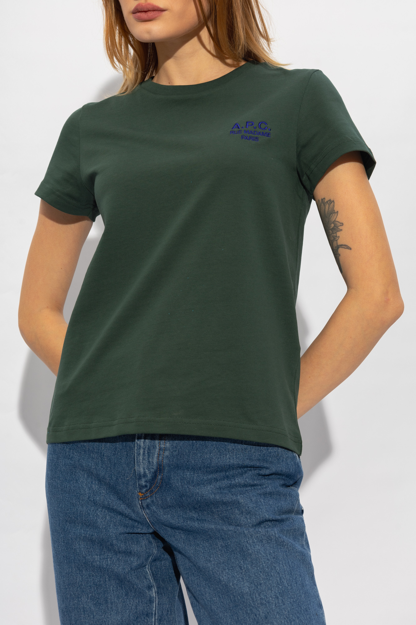 Green 'Denise' T-shirt with logo A.P.C. - Vitkac Canada